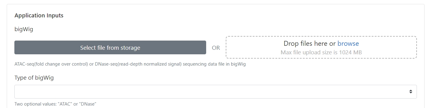 Upload bigWigs