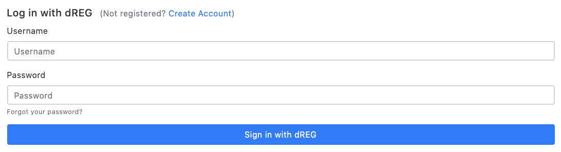 dREG login